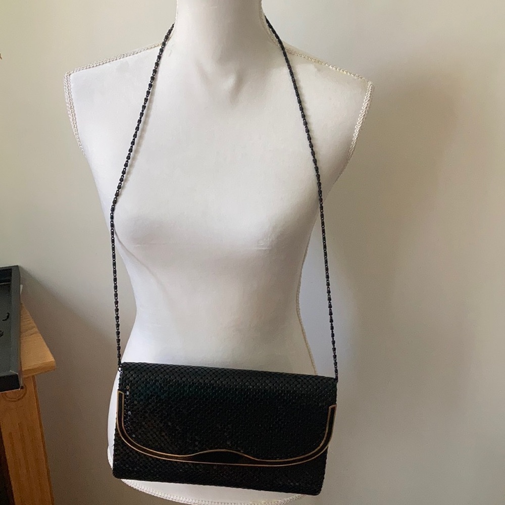 Y & S Original black mesh shoulder bag purse